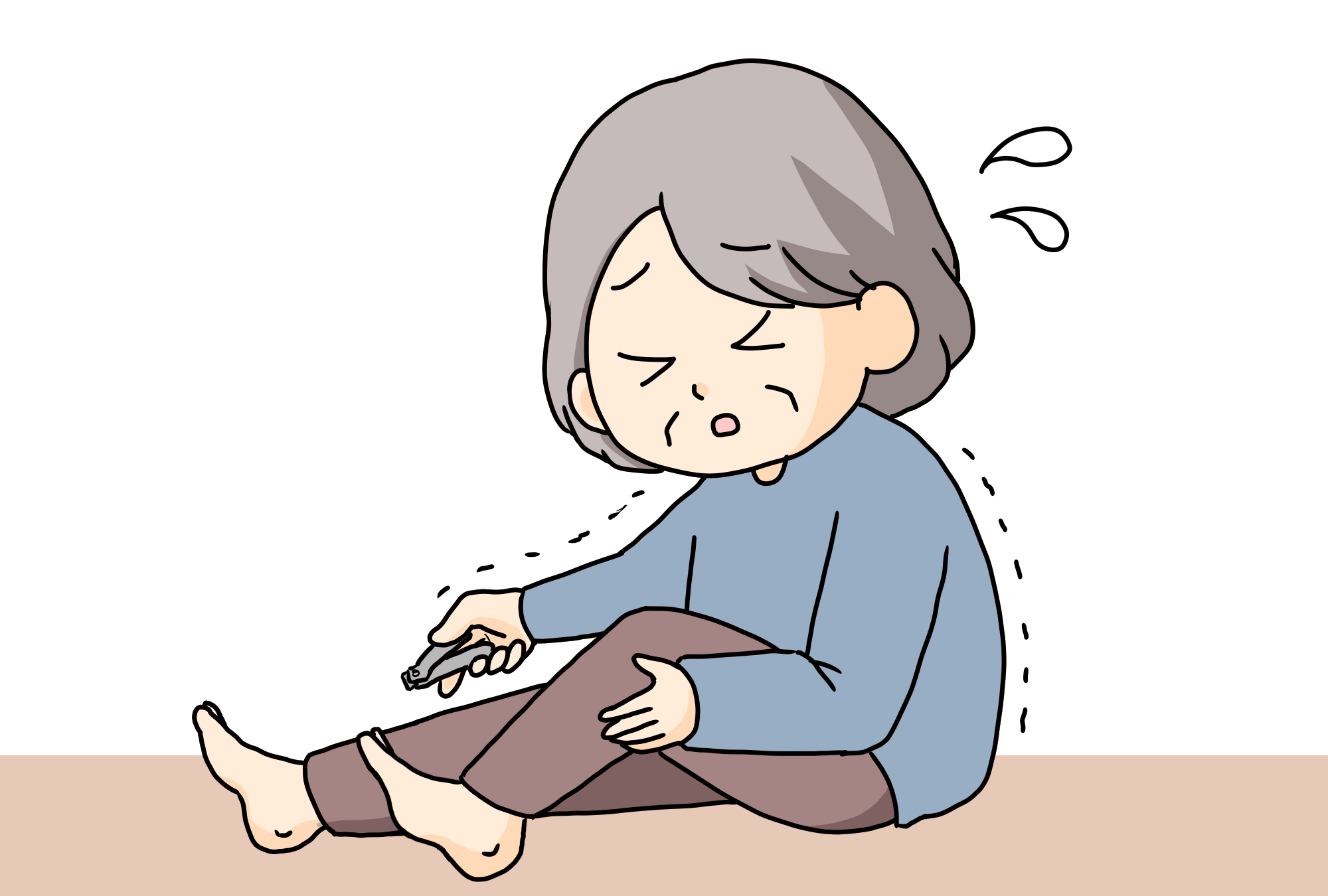 八王子市　巻き爪　高齢者